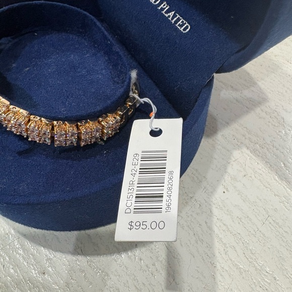 Gold-Tone Crystal Watch